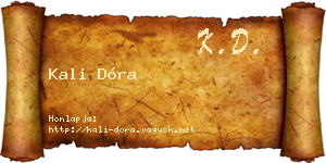 Kali Dóra névjegykártya